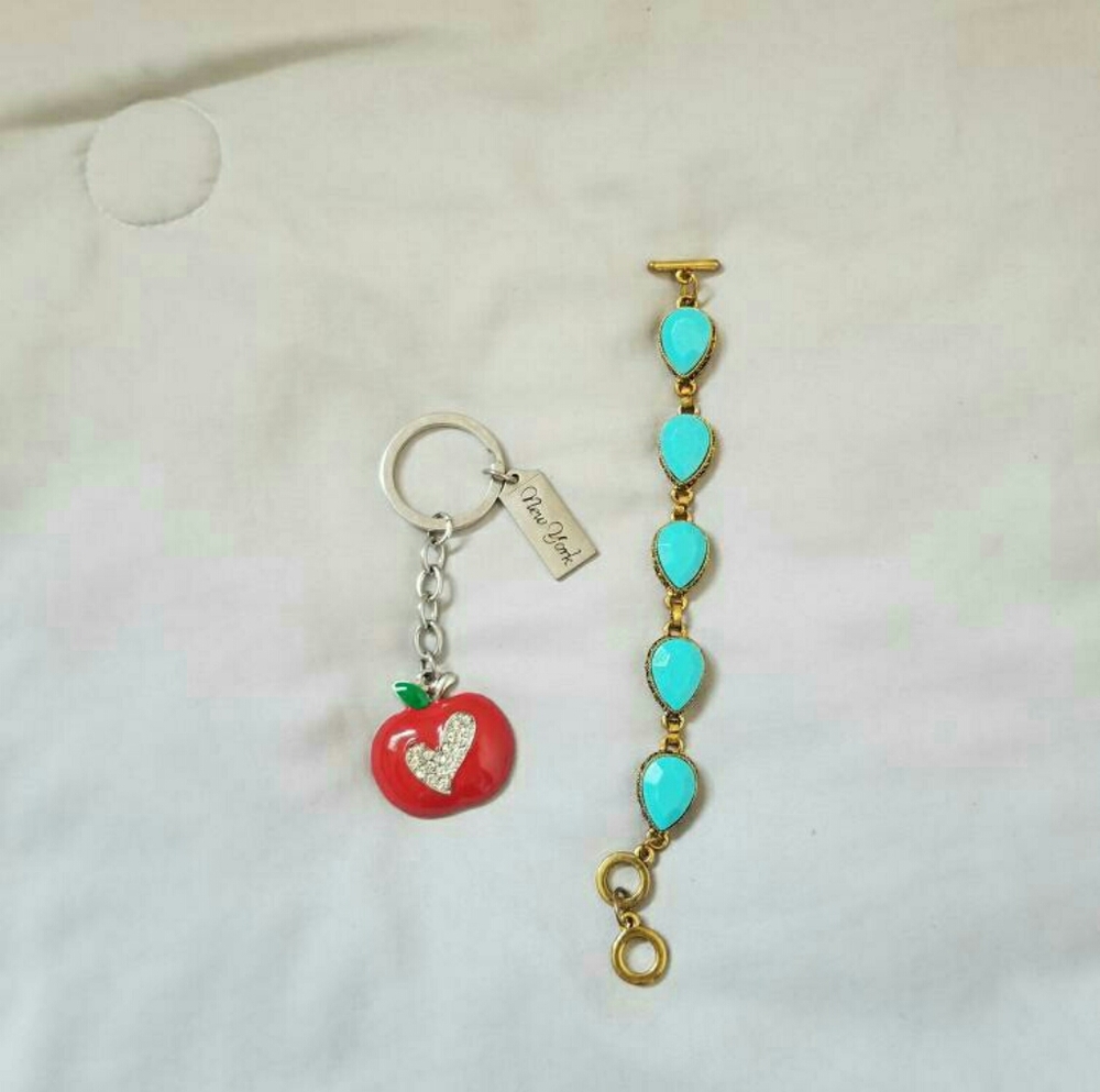women's bracelet with NY key chain